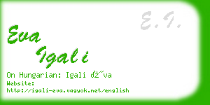 eva igali business card